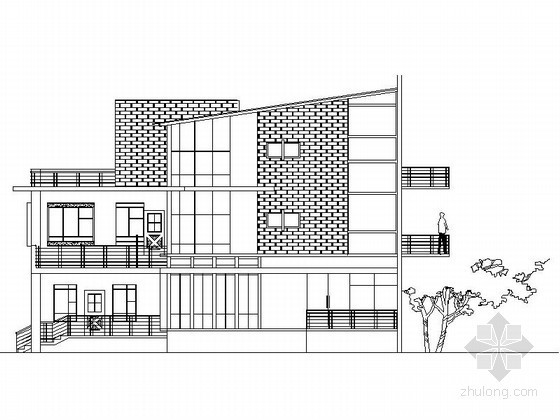 三层现代研发楼效果图资料下载-某三层湖边别墅建筑方案图（含效果图）