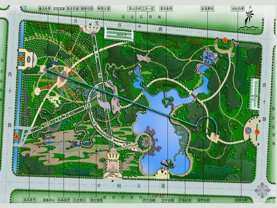 沙漠公园规划方案资料下载-休闲公园规划设计方案（一）