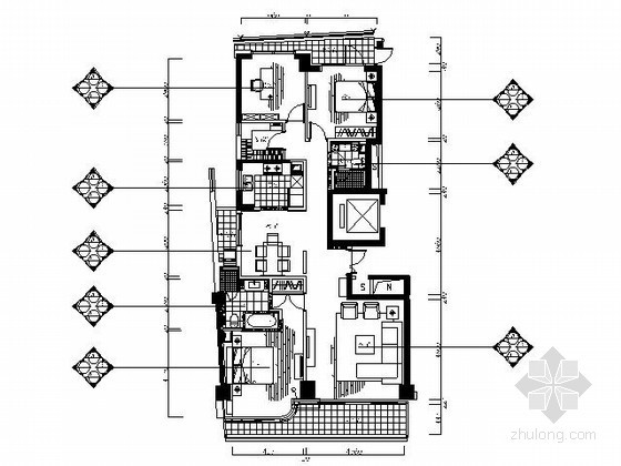 现代简约家装样板间资料下载-[杭州]现代简约三居样板房装修图