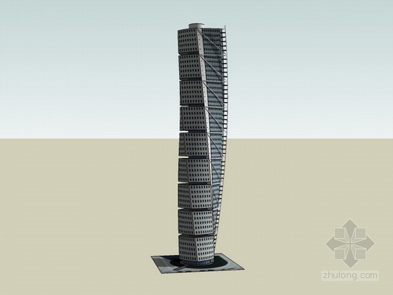 果业大厦建筑模型资料下载-HSB旋转中心sketchup建筑模型