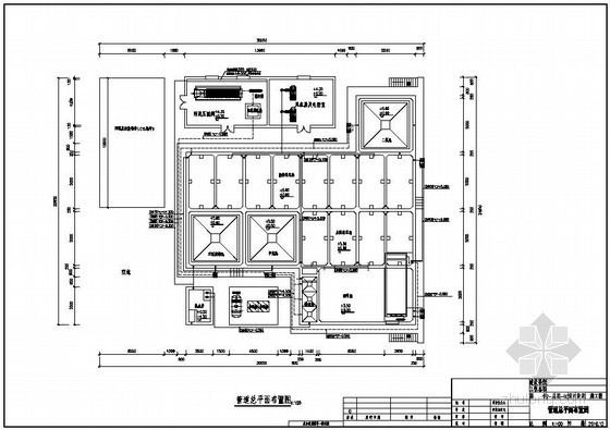 [江苏]某公司制革废水处理工程图纸-管道总平面布置图 