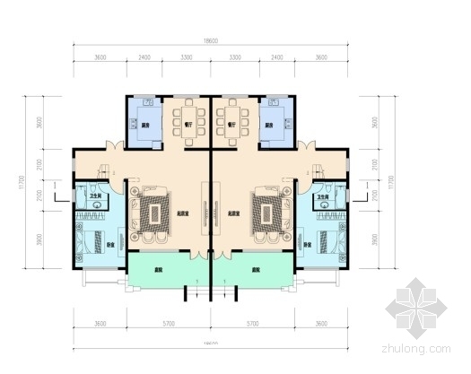 [山东]3层度假酒店建筑方案文本（含CAD）-商业区平面图