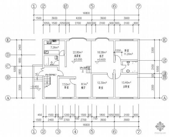 双拼别墅平面户型资料下载-二层双拼别墅户型图(148/148)