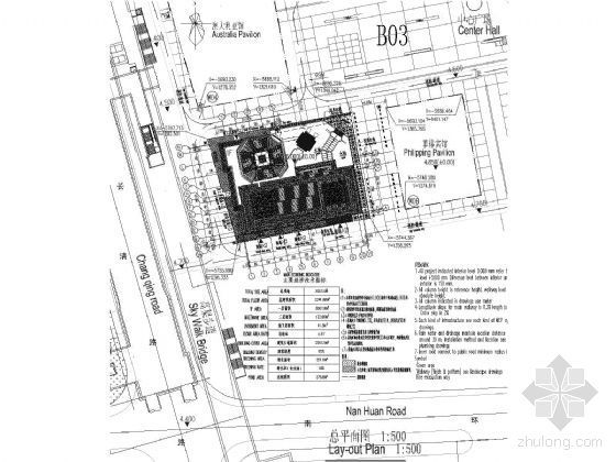 [上海世博会]泰国馆建筑施工图-总平面图