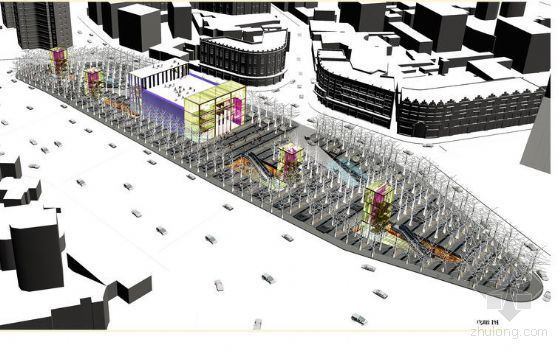 迪士尼音乐厅屋顶资料下载-天津音乐厅广场全套设计文本