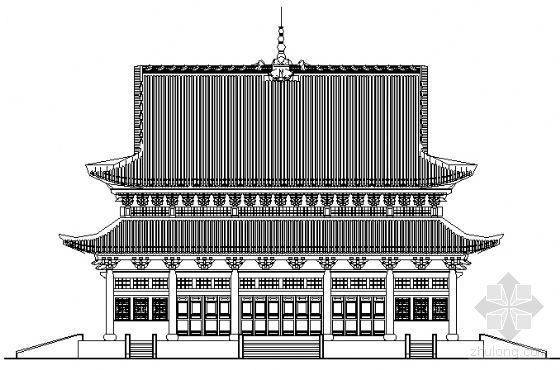 金华建筑资料下载-浙江金华某大雄宝殿建筑施工图