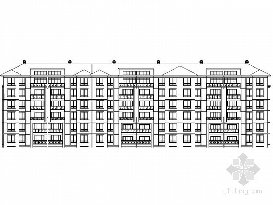 7层新中式住宅施工图资料下载-某六层中式住宅楼建筑施工图