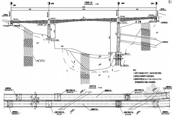 三跨波形钢腹板预应力混凝土连续箱梁桥施工图262页（集多国规范）-连续梁桥 