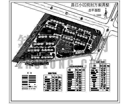 小区平面总图cad资料下载-昌江小区规划总图