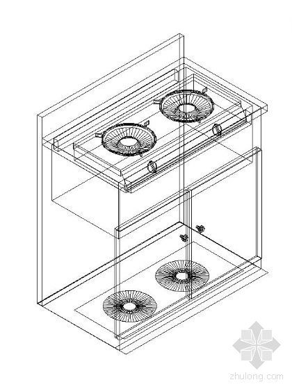 屋面精细化施工工艺三维图资料下载-CAD厨具三维图块