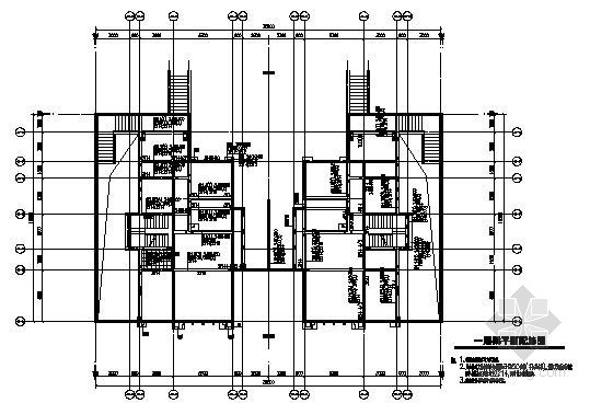 33层框架结构全部建筑图纸资料下载-两层框架结构别墅施工图（含建筑图）