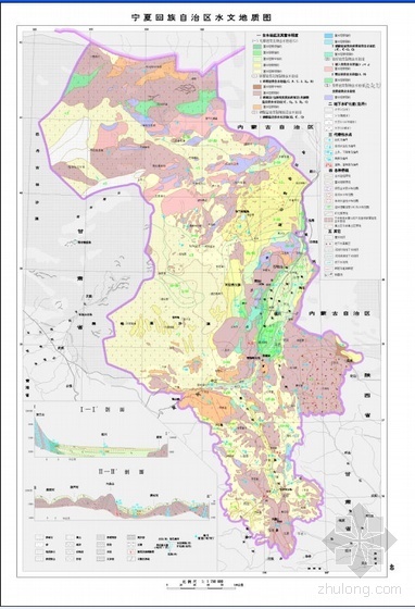 西藏自治区水文地质图资料下载-宁夏回族自治区水文地质图（1：75万）