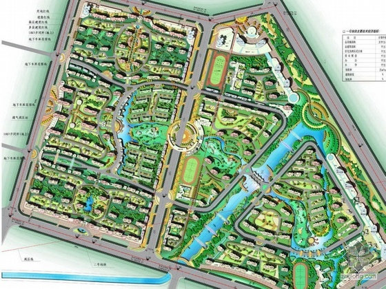 新中式居住区景观规划设计资料下载-烟台居住区景观规划设计