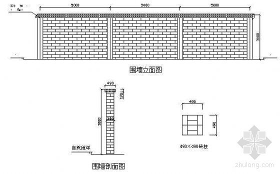 围墙基础砌筑方法资料下载-室外围墙砌筑施工工艺