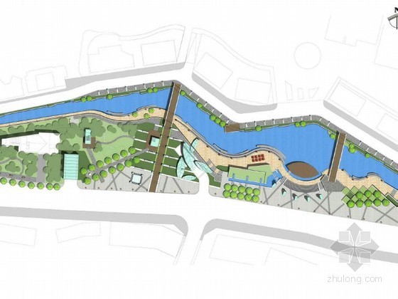 景观河道码头设计资料下载-[张家港]某河道景观改造设计