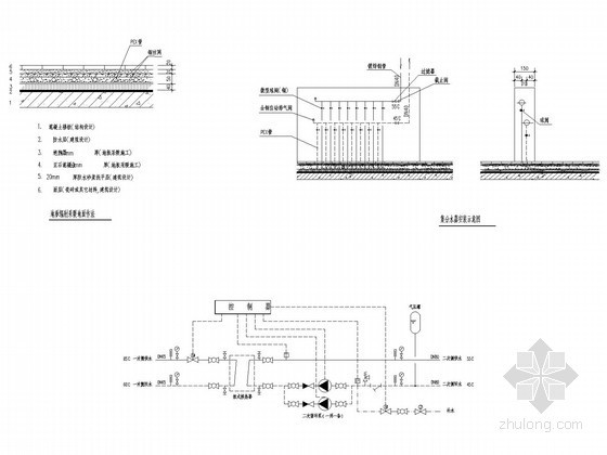 [北京]商业综合体暖通空调系统及动力站设计施工图（锅炉工艺系统 系统流程图多）-板式换热器机组流程图 