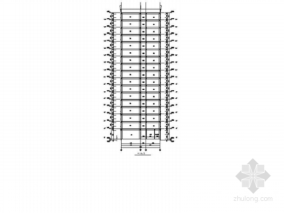 [江苏]17层现代风格商务酒店设计施工图-17层现代风格商务酒店设计剖面图