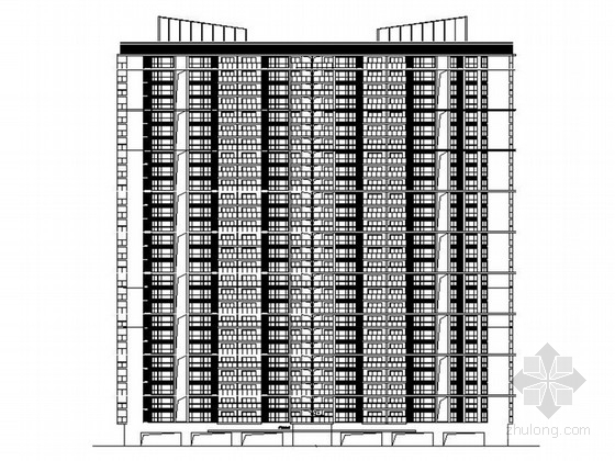 十六层住宅楼框架建筑图资料下载-[广东]三十六层现代风格住宅楼建筑施工图