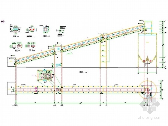 景观钢结构桥设计施工图纸资料下载-[宁夏]煤矿钢结构栈桥施工图15张