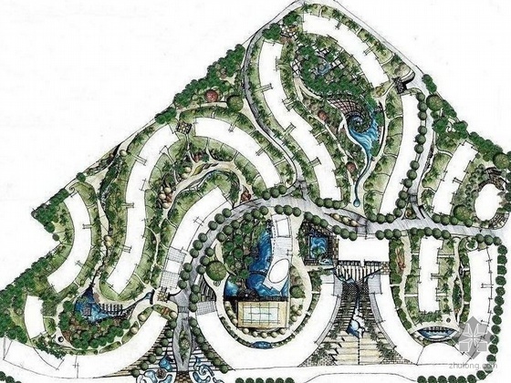 快题手绘树资料下载-柳州居住区景观设计方案