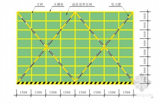 楼层桁架板施工方案资料下载-[广东]超高层办公楼建筑塔楼外框筒脚手架施工方案