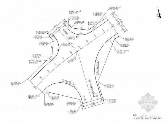 二级公路改造工程设计图资料下载-[四川]城市主干路改造工程道路平面交叉设计图14张