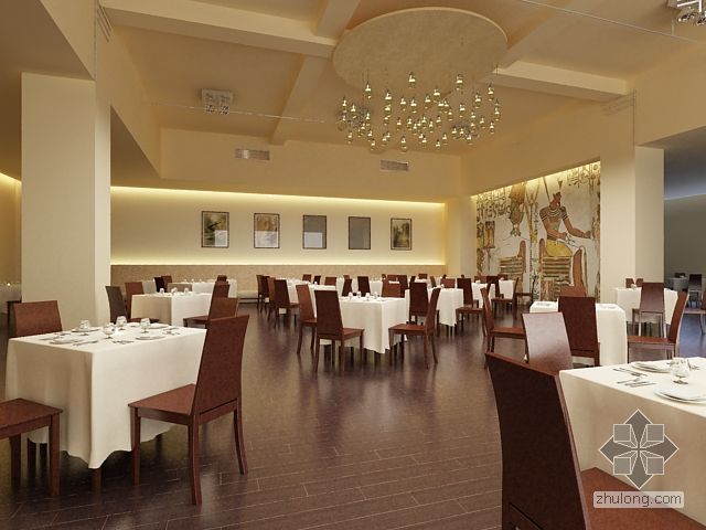 西餐厅餐饮空间设计效果图资料下载-西餐厅