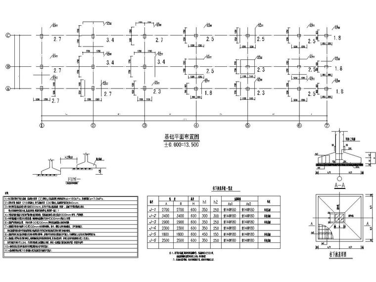 合肥框架结构图纸资料下载-两层框架结构商用楼结构施工图