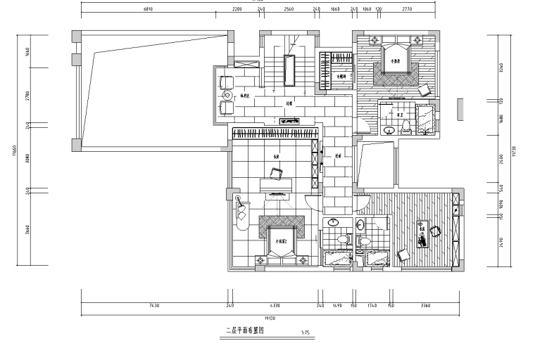 精装别墅平面图资料下载-上海某三层高档别墅室内精装施工图（68张）