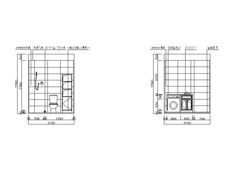 一套中式风格样板间CAD设计施工图（含效果图）立面图