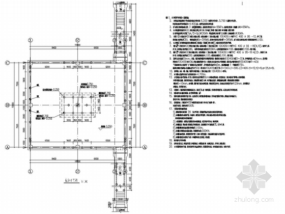 [上海]大型居住小区地下水泵房结构施工图（2栋）-桩位平面图