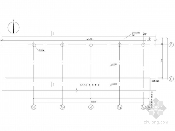 钢棚结构基础施工图资料下载-车间避雨棚结构施工图