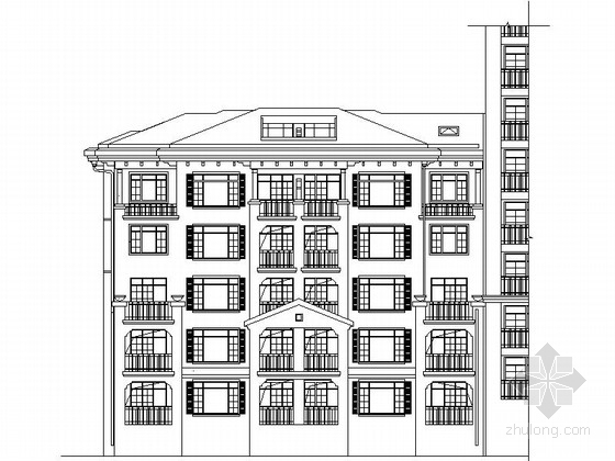 五层框架住宅楼建筑施工图资料下载-五层框架结构住宅楼建筑施工图