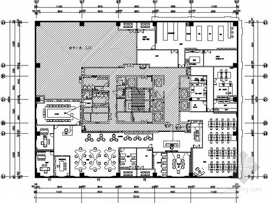 敞开办公室CAD资料下载-[原创]大气时尚炫酷办公室室内施工图（含高清效果图  推荐！）
