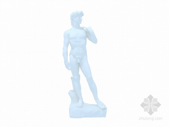 莲花雕塑3d模型资料下载-人体雕塑3D模型下载