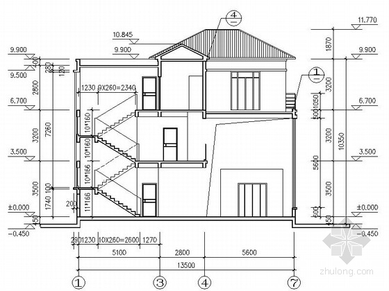 [合集]7套新农村自建房建筑施工图（含效果图）-7套新农村自建房建筑剖面图