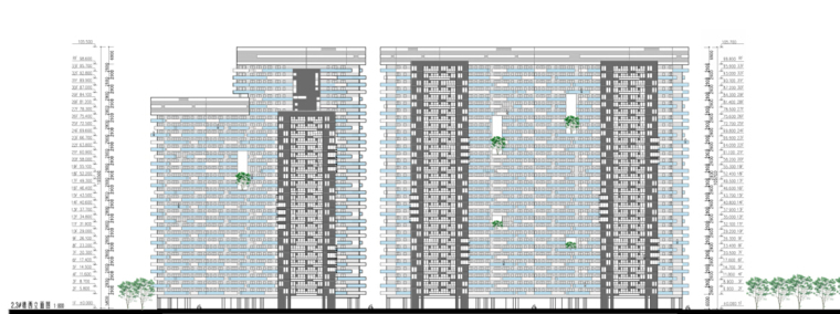 [四川]多高层住宅及花园洋房建筑设计方案文本(国内知名地产）-多高层住宅及花园洋房建筑立面图