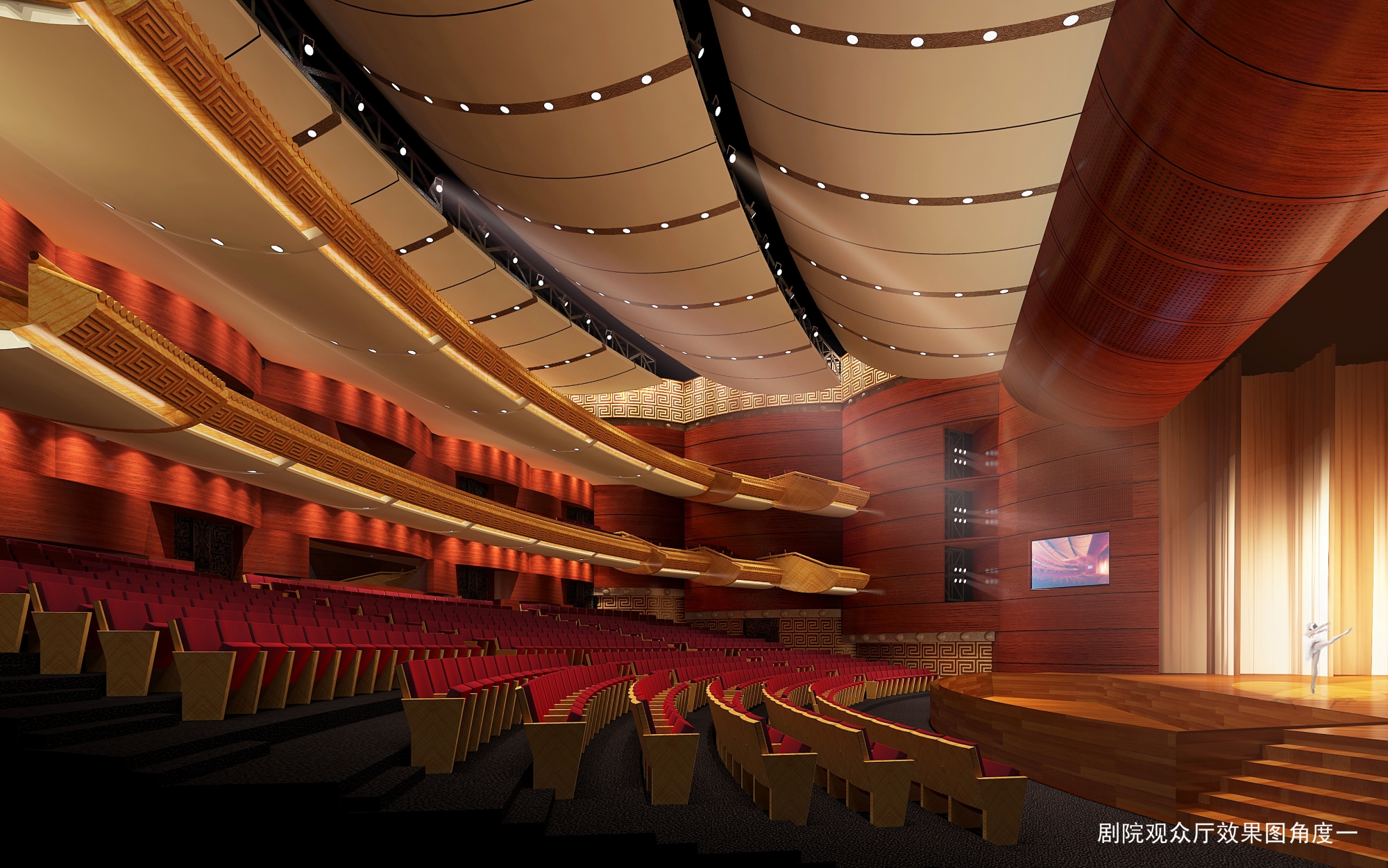 吉林市人民大剧院效果图全套施工图CAD图纸，剧院cad设计图纸下载 - 易图网