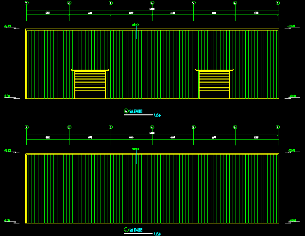 15米路灯基础资料下载-15米×40米钢结构工程CAD