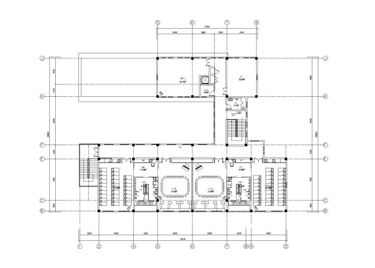 某幼儿园建筑施工图（CAD图纸+效果图）-三层平面图
