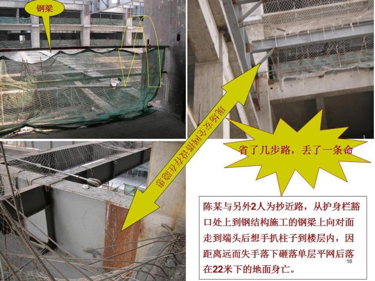 电梯施工安全警示教育资料下载-建筑工程安全事故典型照片展示PPT