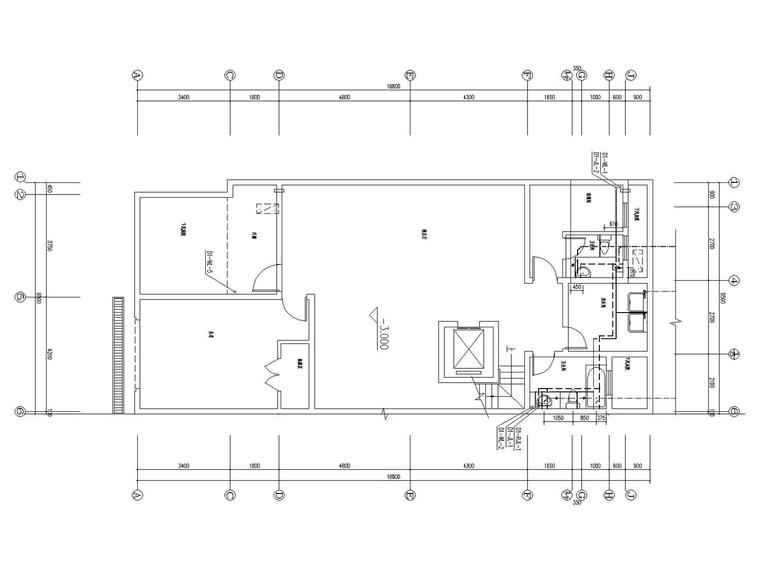 [安徽]多户型豪华别墅商铺办公用楼给排水消防全套施工图316张-c1d1户型负一层户型大样图.jpg