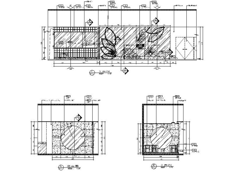 [成都]简约欧式典雅浪漫西餐厅室内设计施工图（含效果图）-[成都]简约欧式典雅浪漫西餐厅室内设计立面图