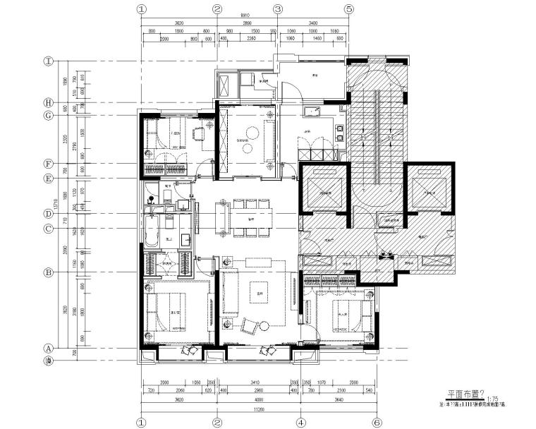 橱柜厨房设计CAD施工图资料下载-[北京]万科翡翠长安现代中式轻奢样板间设计方案+CAD全套施工图+物料书+效果图
