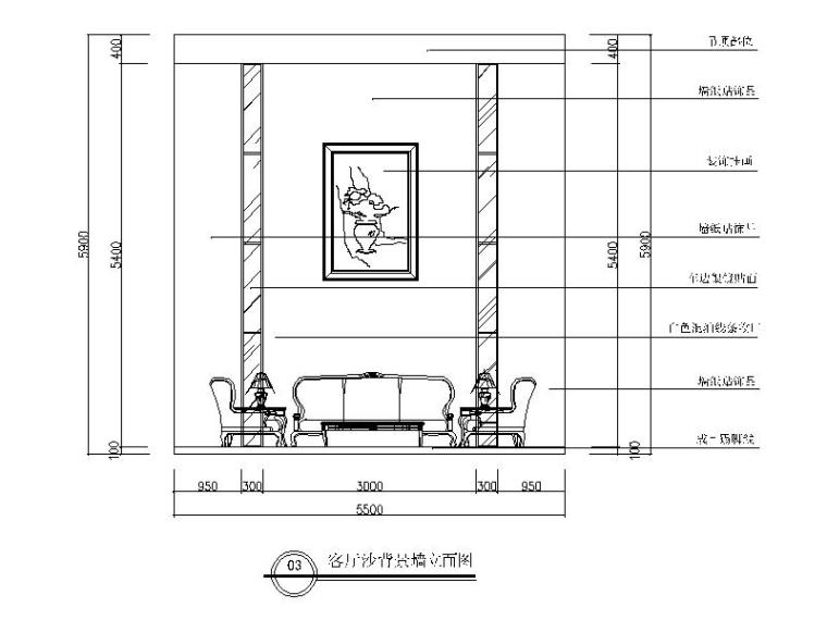 欧式风格独栋别墅设计整套CAD施工图（含效果图）立面图