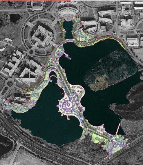 [江苏]南京工程学院校园景观方案规划设计（PDF+71页）-平面图