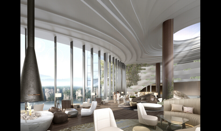 [上海]CCD--上海世茂洲际深坑酒店招标图+概念方案+客房概念-大堂吧概念