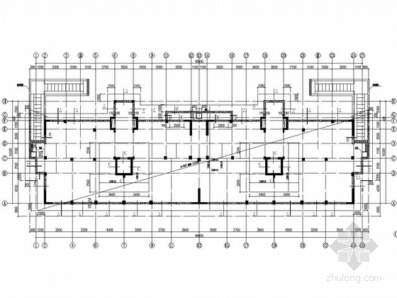 筏板基础梁施工图资料下载-9层框剪结构住宅楼结构施工图（筏板基础）