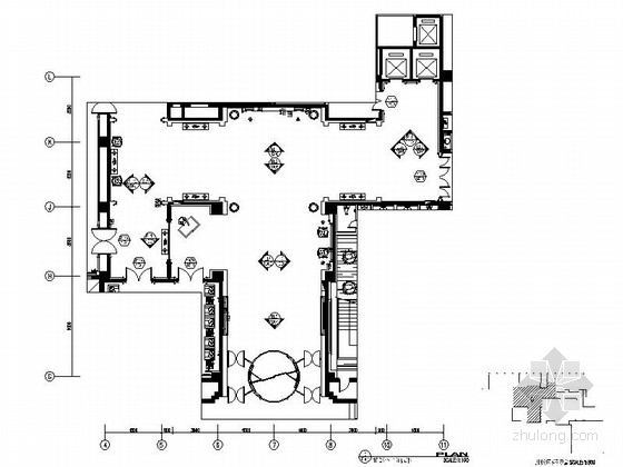 酒店大堂含CAD资料下载-精装简欧酒店大堂室内装修施工图（含效果）