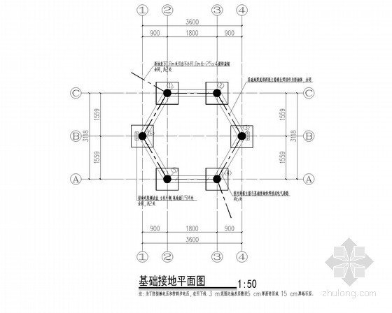 桥梁防雷接地设计图资料下载-公园三期景观绿化工程防雷接地设计图